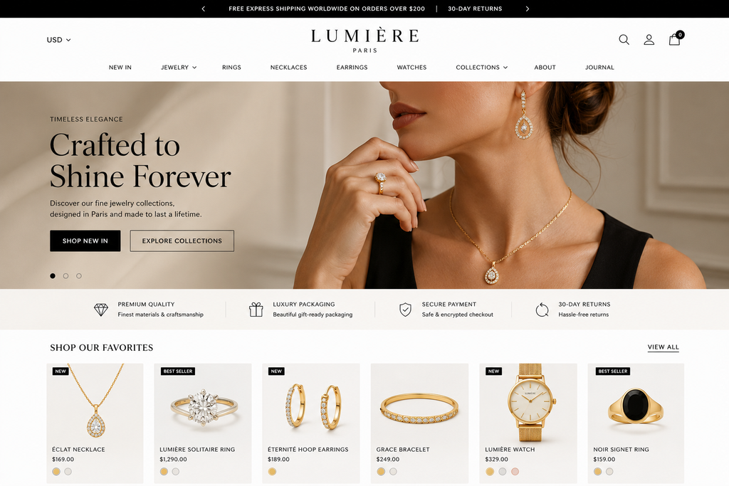 Prestige Shopify theme for luxury and premium ecommerce brands
